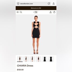 BNWT OW XS - BROWN cut out cocktail dress